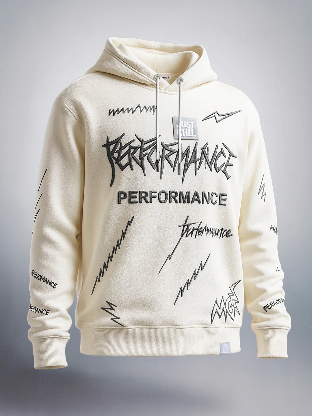 Men's White Relaxed Fit Graphic Printed Casual Sweatshirt - Image 3