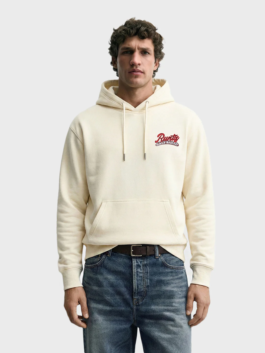 Men's White Relaxed Fit Graphic Printed Casual Sweatshirt - Image 2