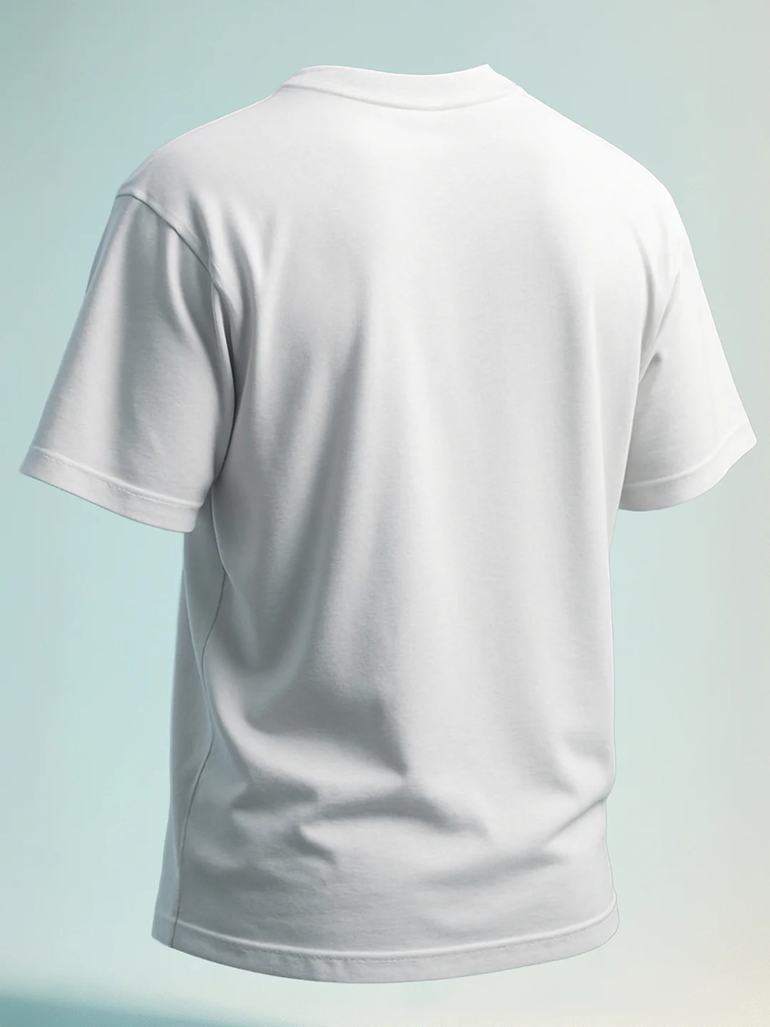 Men's White Relaxed Fit Graphic Printed 240 GSM Street Wear T-Shirt - Image 3