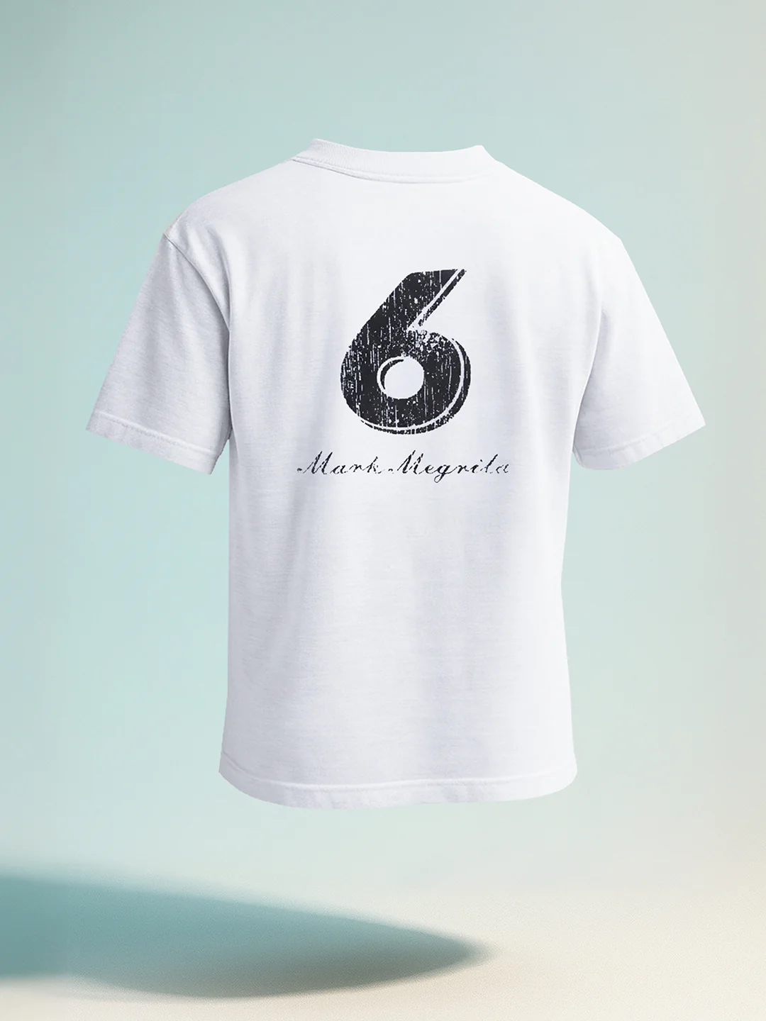 Men's White Relaxed Fit Graphic Printed 240 GSM Street Wear T-Shirt - Image 2