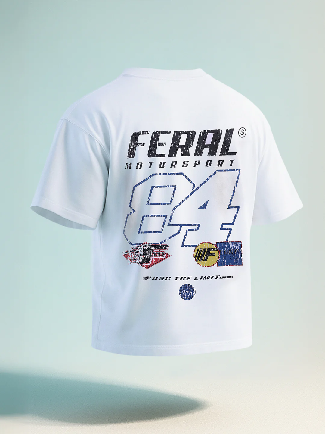 Men's White Relaxed Fit Graphic Printed 240 GSM Street Wear T-Shirt - Image 2