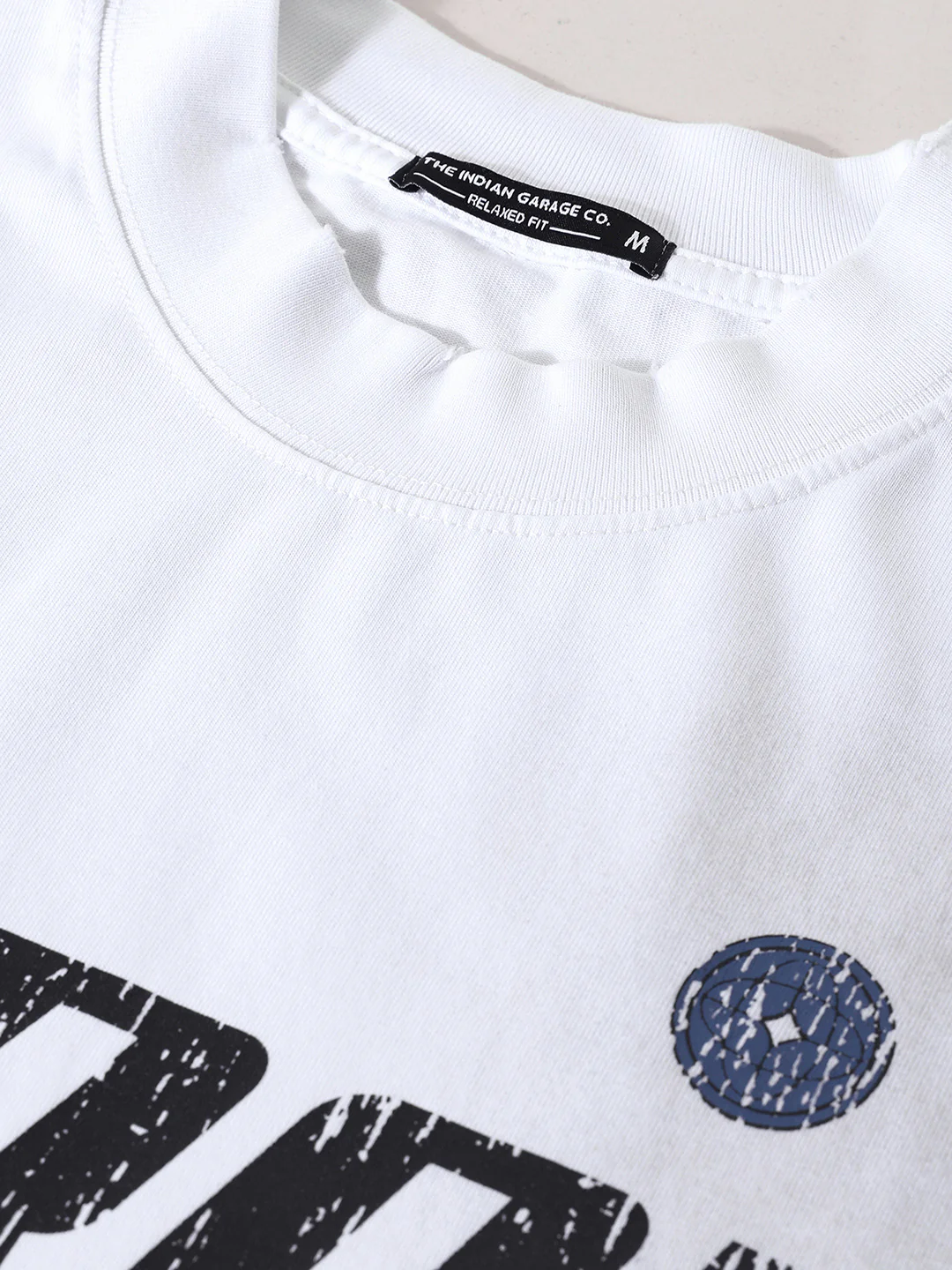 Men's White Relaxed Fit Graphic Printed 240 GSM Street Wear T-Shirt - Image 9