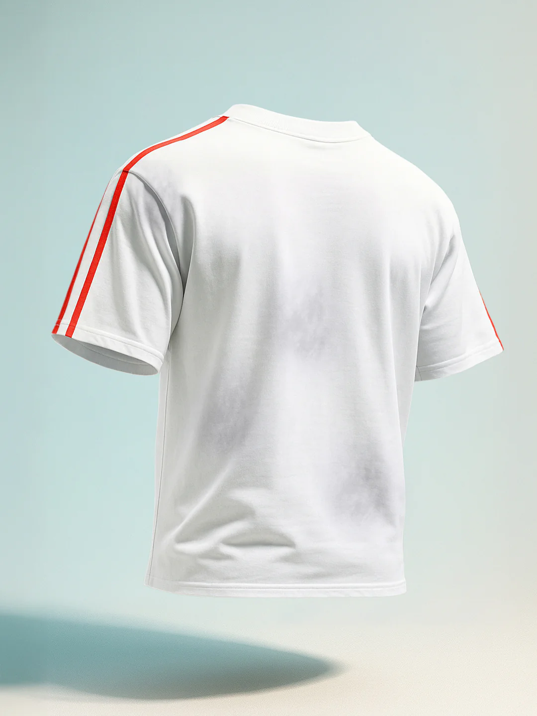 Men's White Relaxed Fit Graphic Printed 240 GSM Street Wear T-Shirt - Image 2