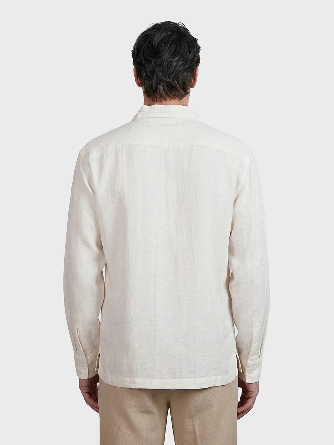 Men's White Relaxed Fit Printed Casual Shirt - Image 2