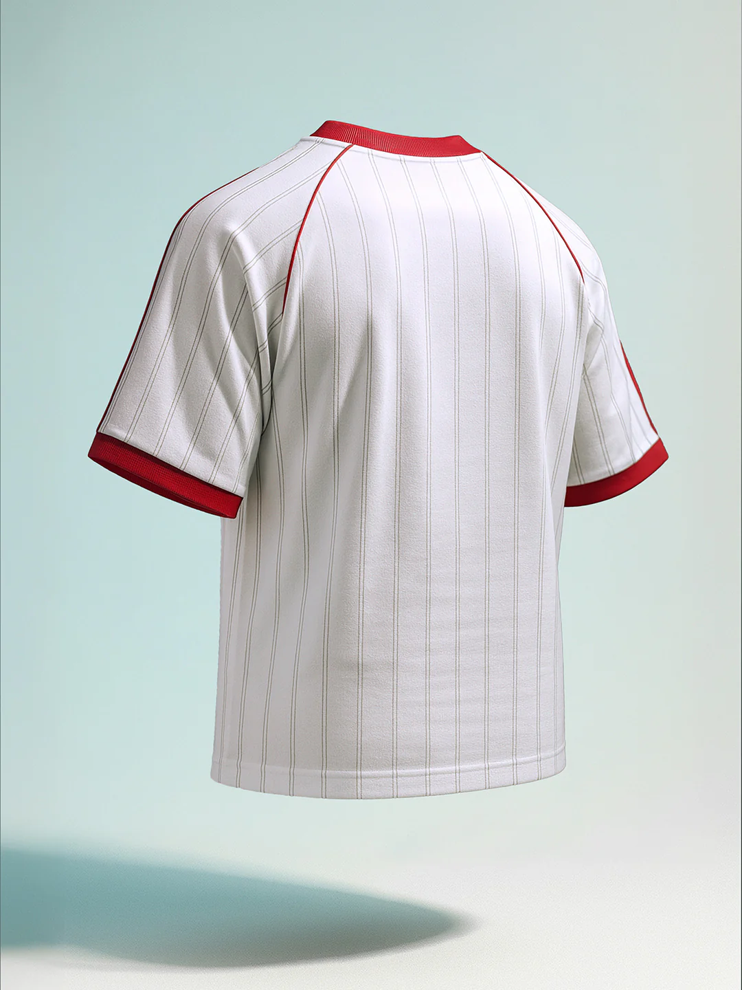 Men's White Relaxed Fit Printed 240 GSM Sport Wear T-Shirt - Image 2