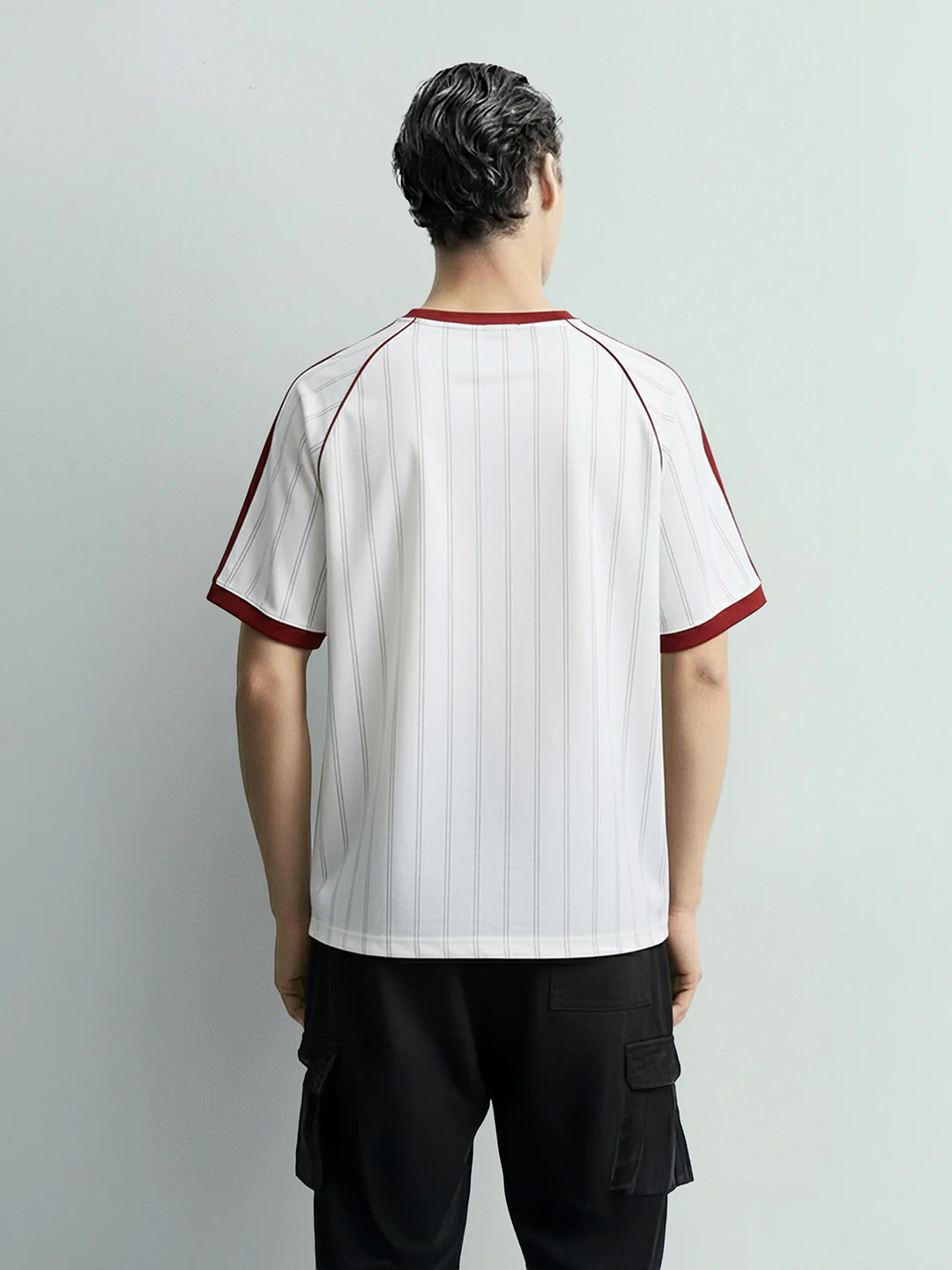 Men's White Relaxed Fit Printed 240 GSM Sport Wear T-Shirt - Image 4