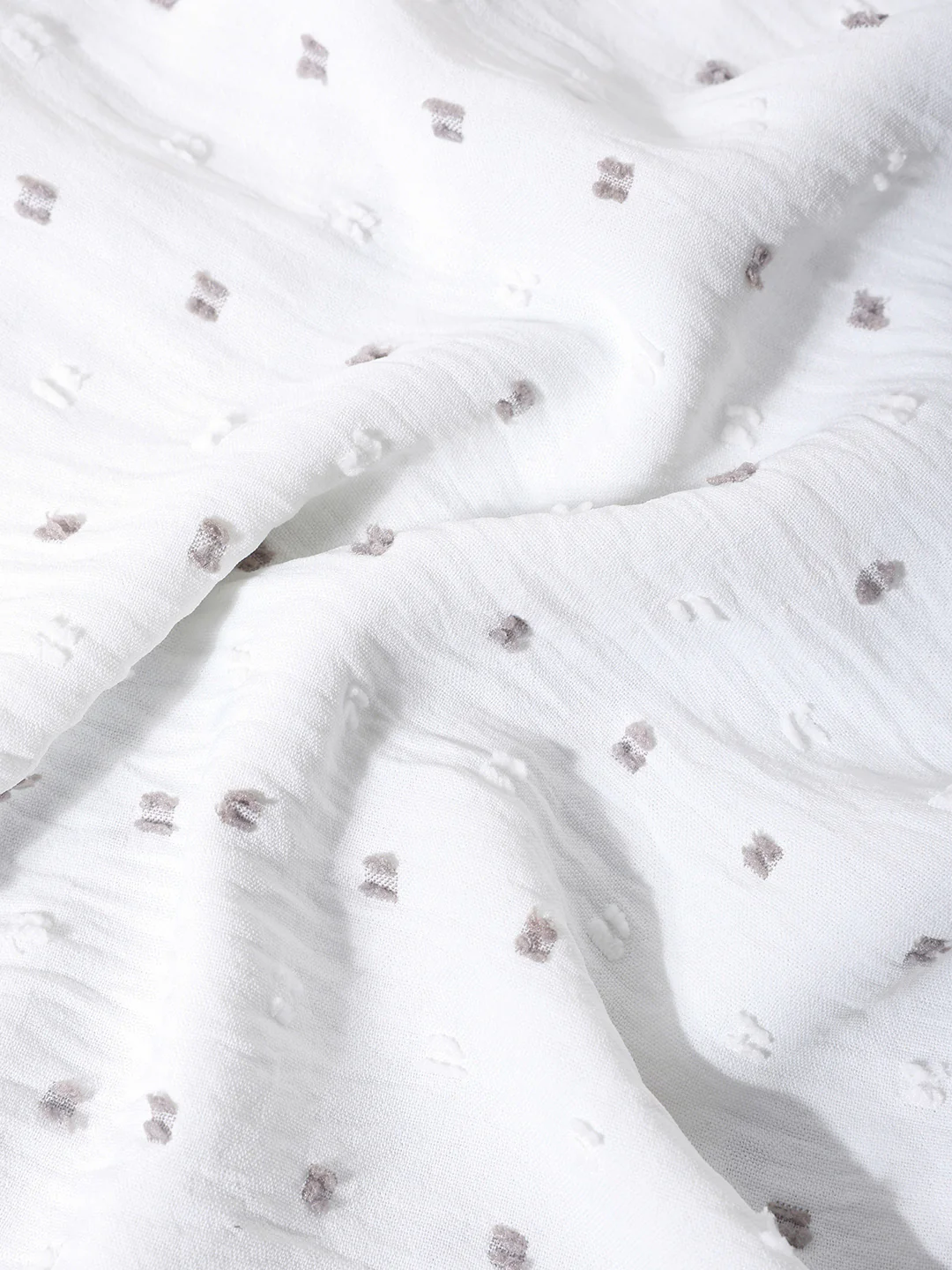 Men's White Relaxed Fit Resort Wear Textured Shirt - Image 6