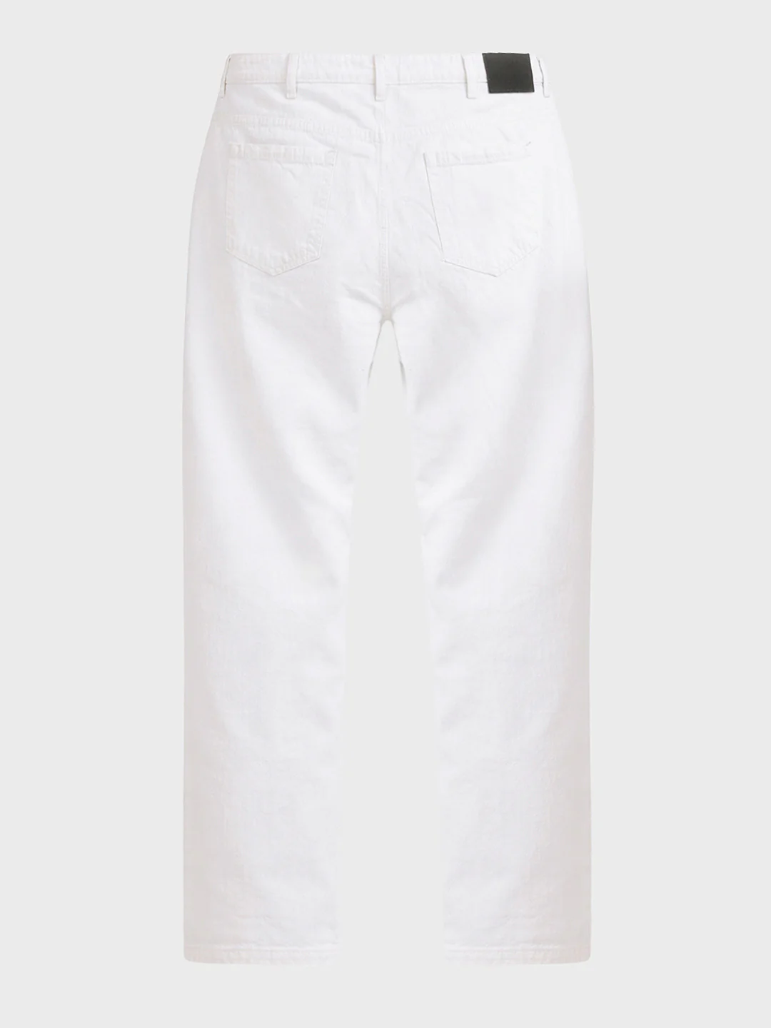 Men's White Relaxed Fit Solid Casual Jeans - Image 6