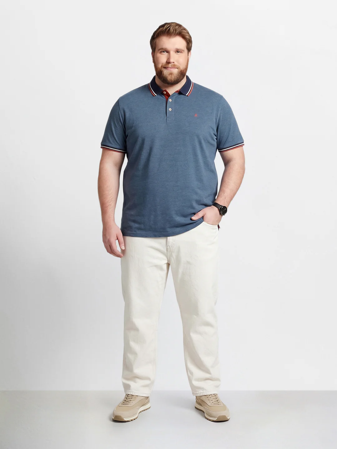 Men's White Relaxed Fit Solid Casual Jeans - Image 4