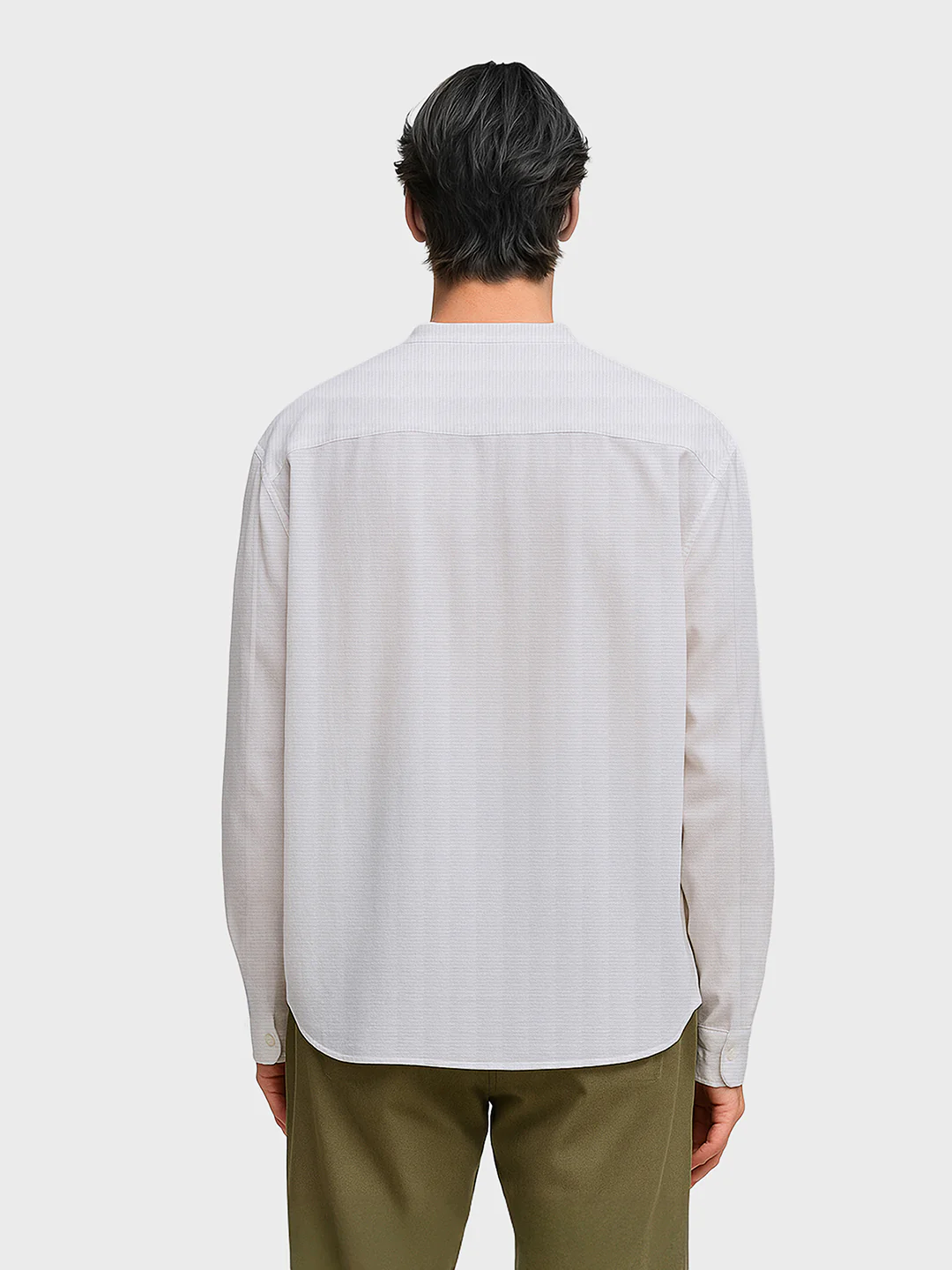 Men's White Relaxed Fit Solid Casual Shirt - Image 2