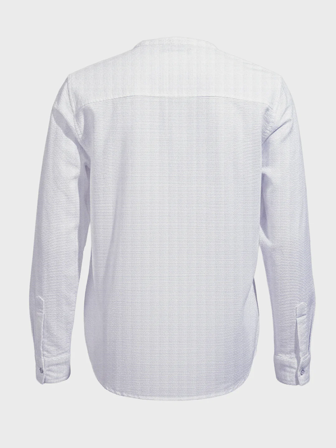 Men's White Relaxed Fit Solid Casual Shirt - Image 4