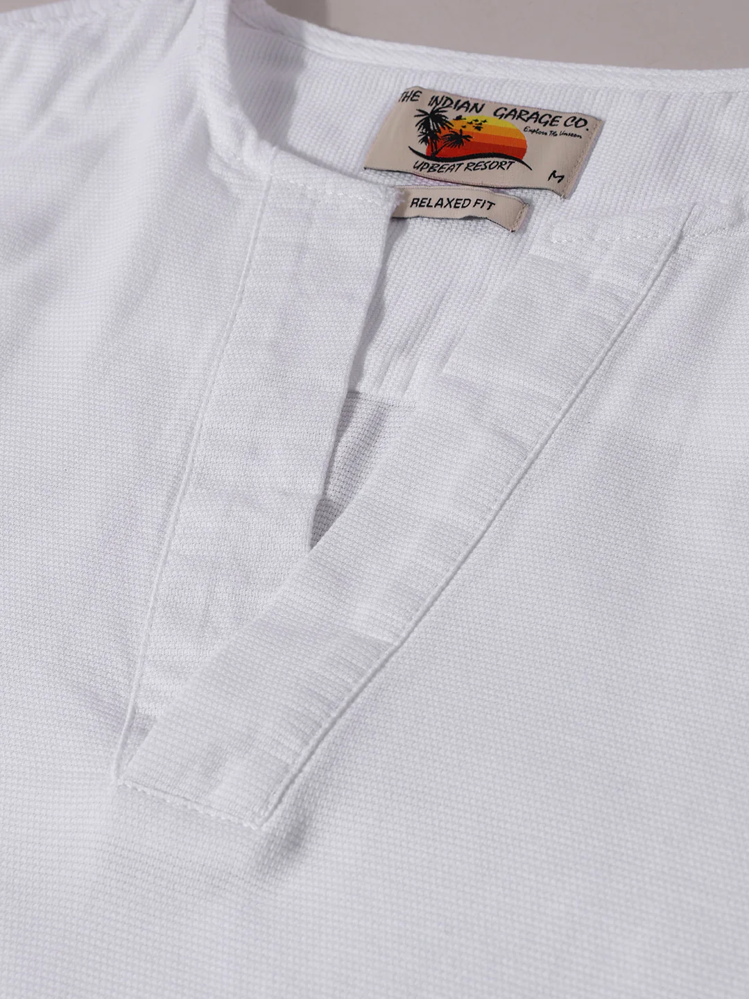 Men's White Relaxed Fit Solid Casual Shirt - Image 5