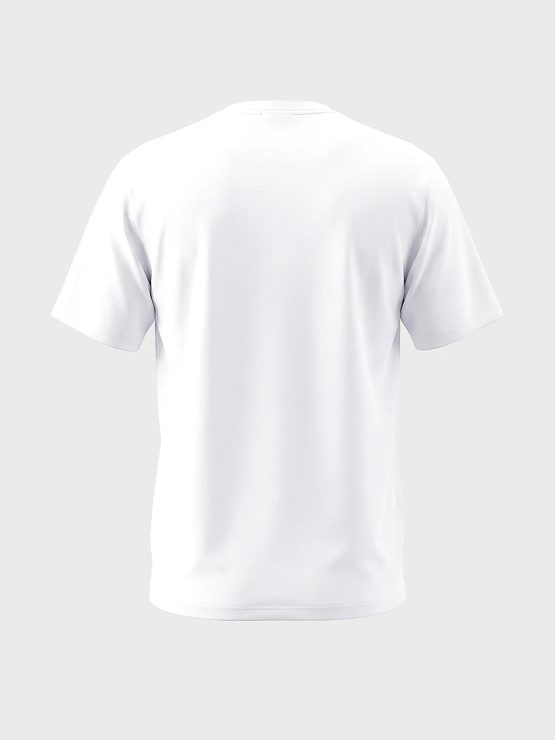 Men's White Relaxed Fit Embroidered Casual T-Shirt - Image 6