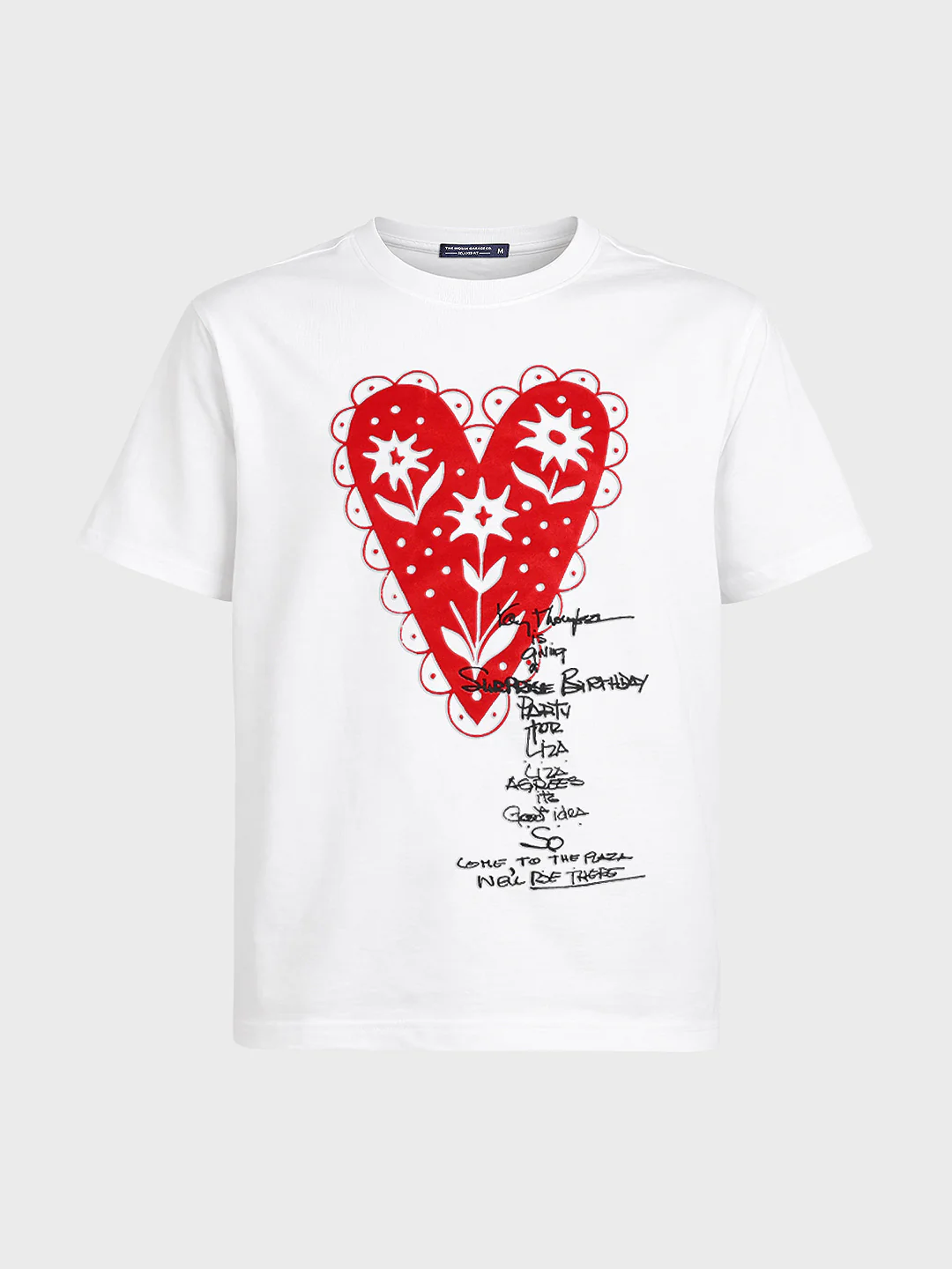 Men's White Relaxed Fit Graphic Printed Casual T-Shirt - Image 4