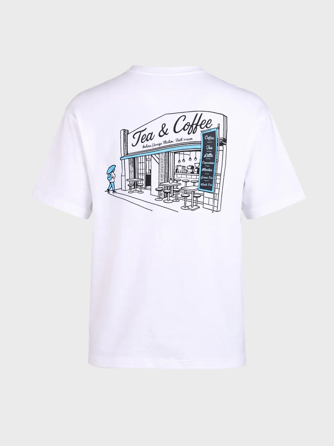 Men's White Relaxed Fit Printed Casual T-Shirt - Image 6