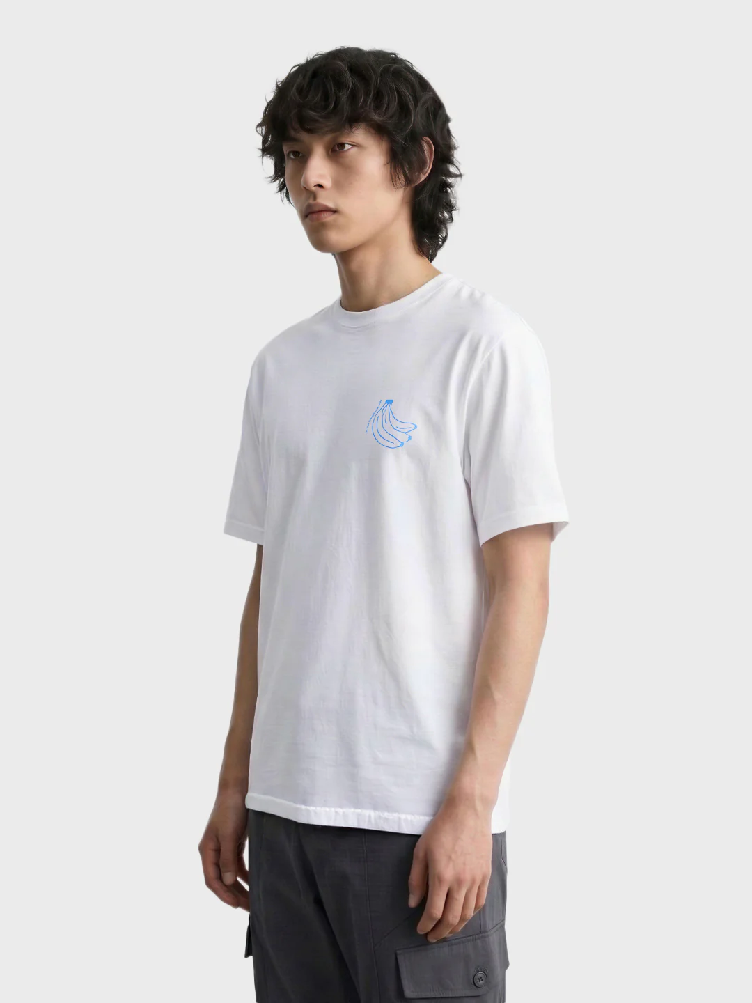 Men's White Relaxed Fit Printed Casual T-Shirt - Image 3