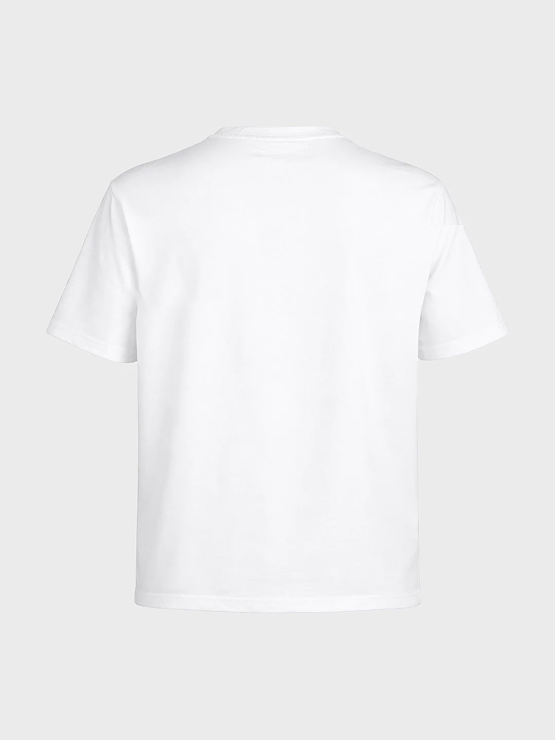 Men's White Relaxed Fit Printed Casual T-Shirt - Image 5