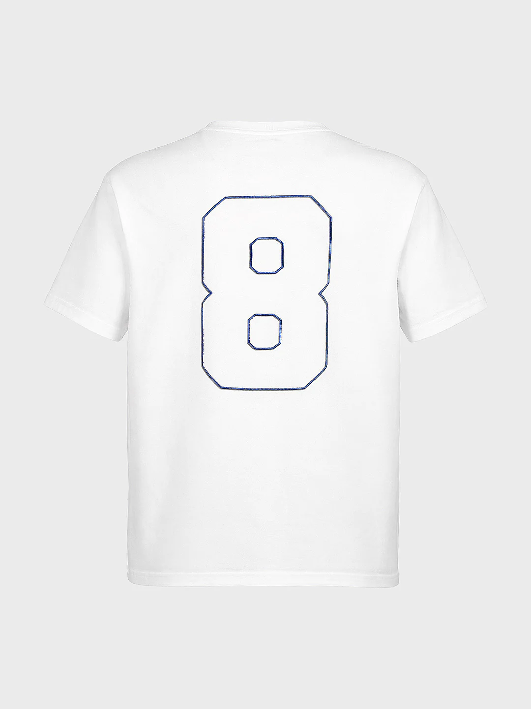 Men's White Relaxed Fit Embroidered Casual T-Shirt - Image 5