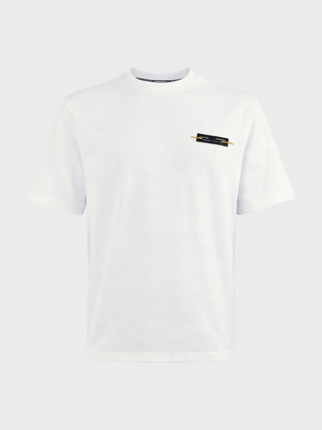 Men's White Relaxed Fit Solid Casual T-Shirts - Image 4
