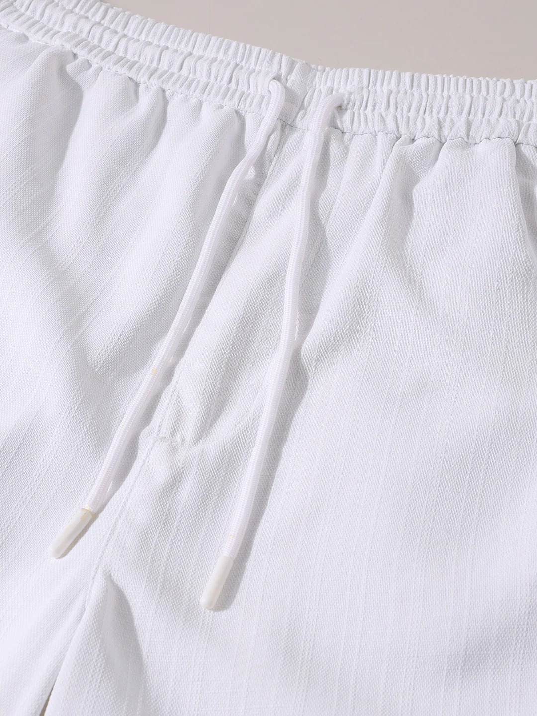 Men's White Relaxed Fit Solid Resort Wear Shorts - Image 6