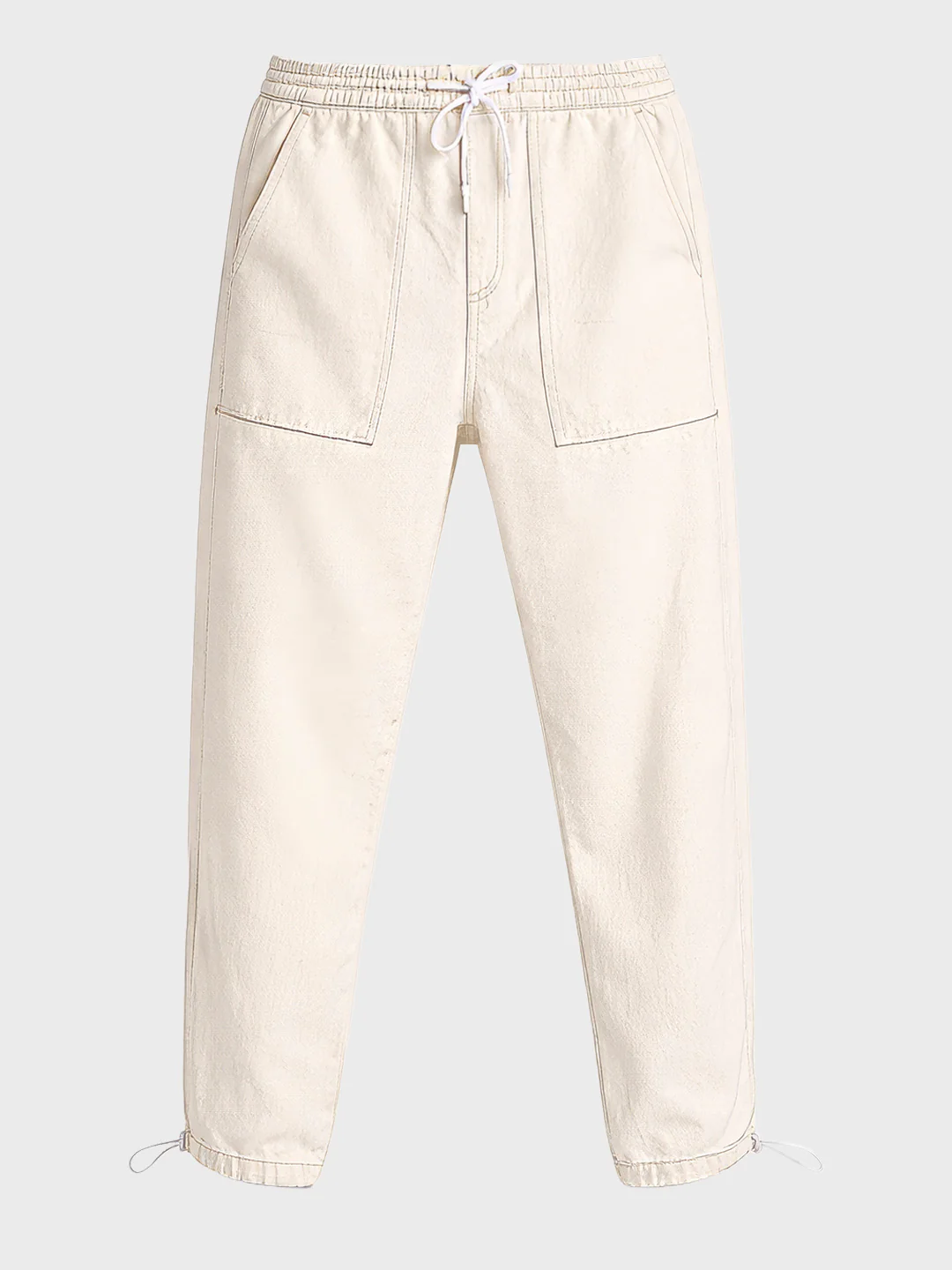Men's White Relaxed Fit Solid The Eternity Series Jeans - Image 4