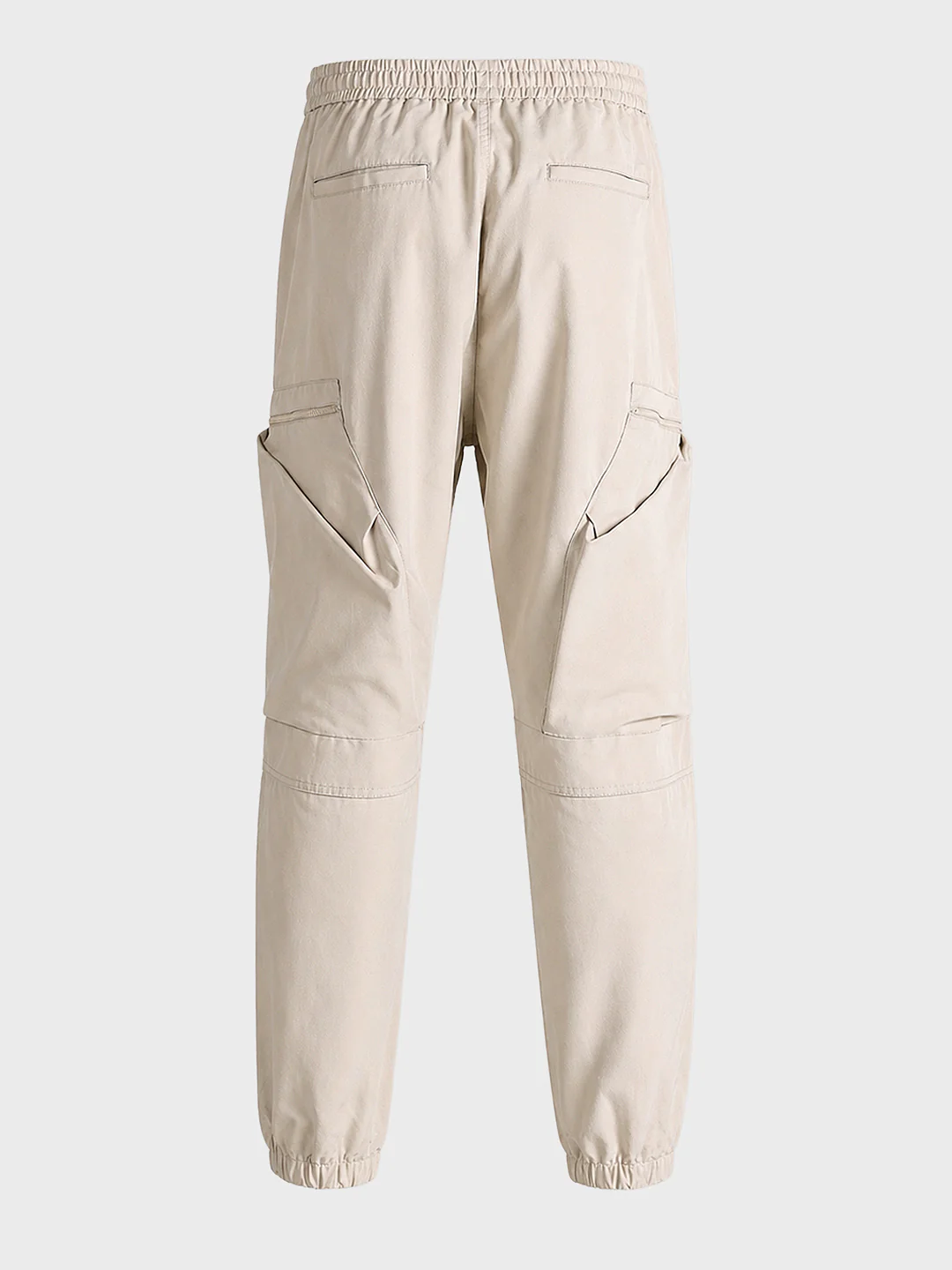 Men's White Relaxed Fit Solid Utility Cargo - Image 6