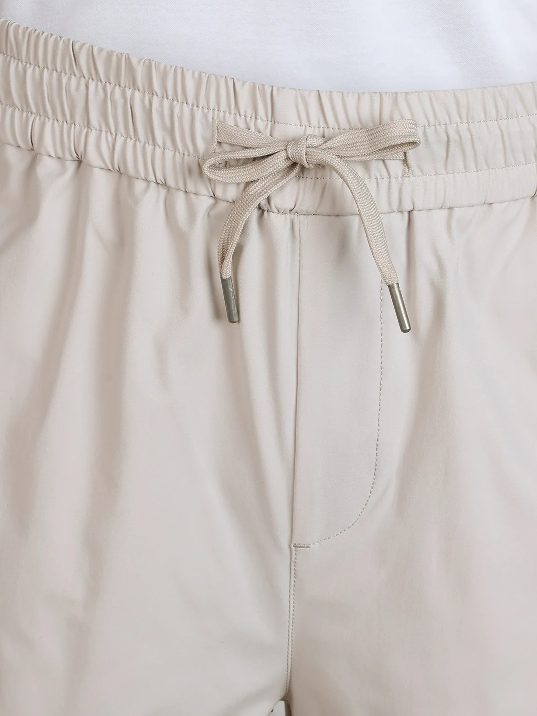 Men's White Relaxed Fit Solid Utility Cargo - Image 8