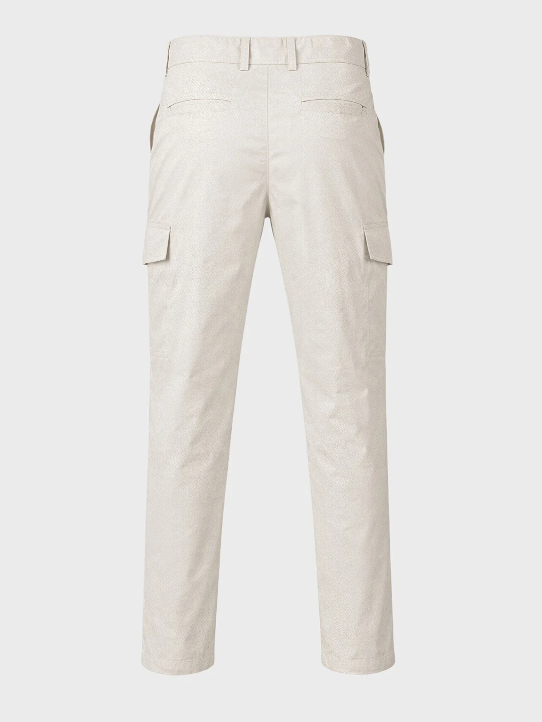 Men's White Relaxed Fit Solid Utility Joggers - Image 7