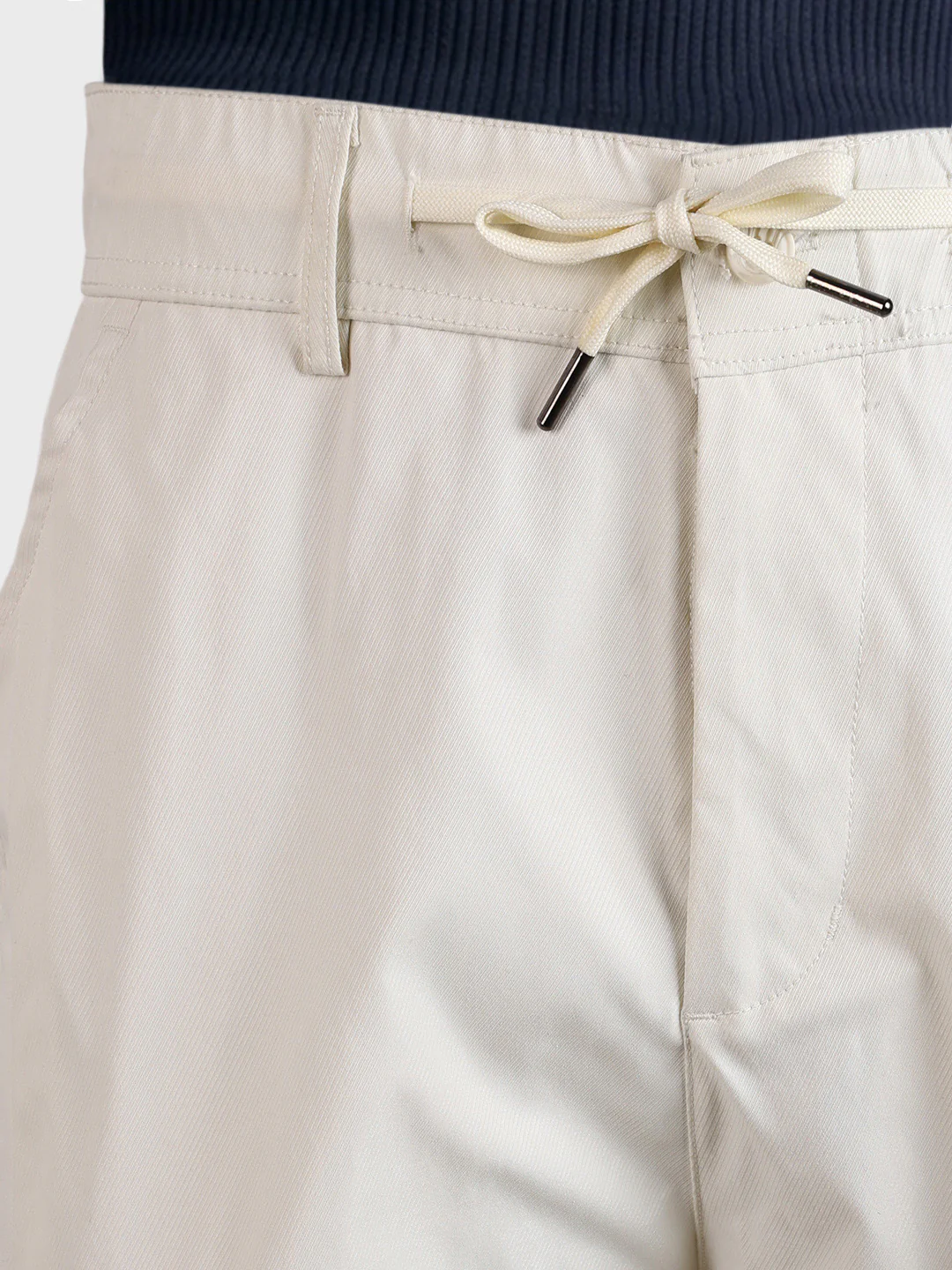 Men's White Relaxed Fit Solid Utility Joggers - Image 8