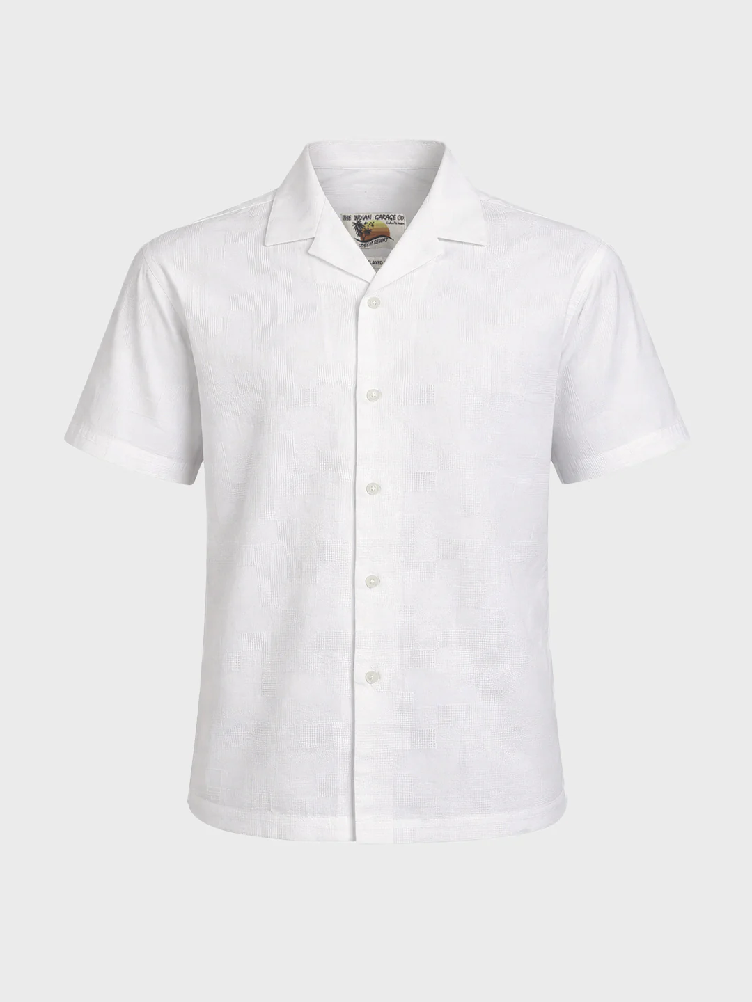 Men's White Relaxed Fit Solid Casual Shirt - Image 5