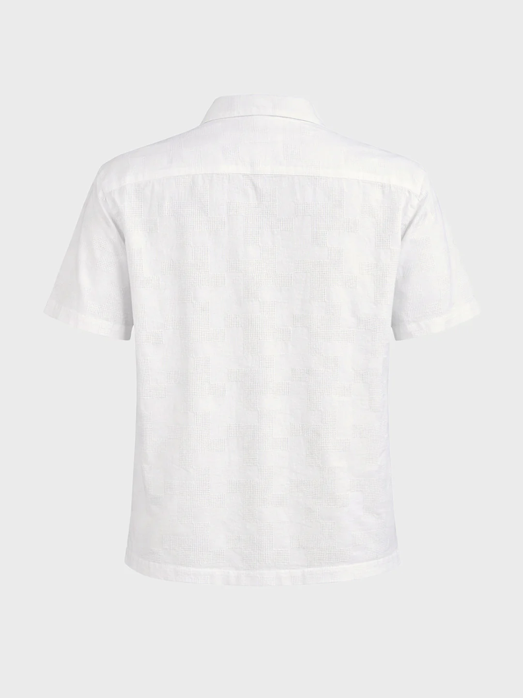 Men's White Relaxed Fit Solid Casual Shirt - Image 6