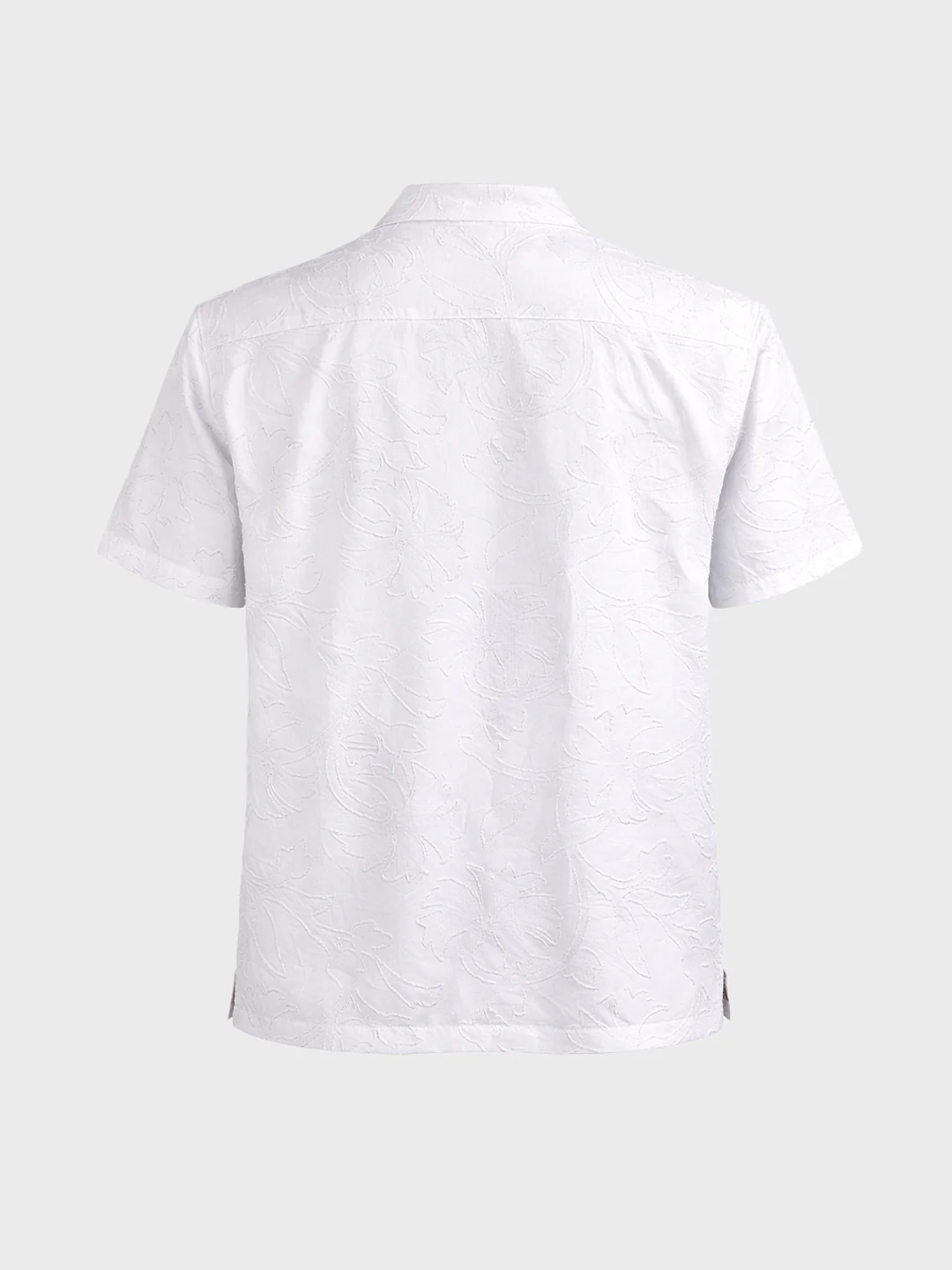 Men's White Relaxed Fit Solid Casual Shirt - Image 6
