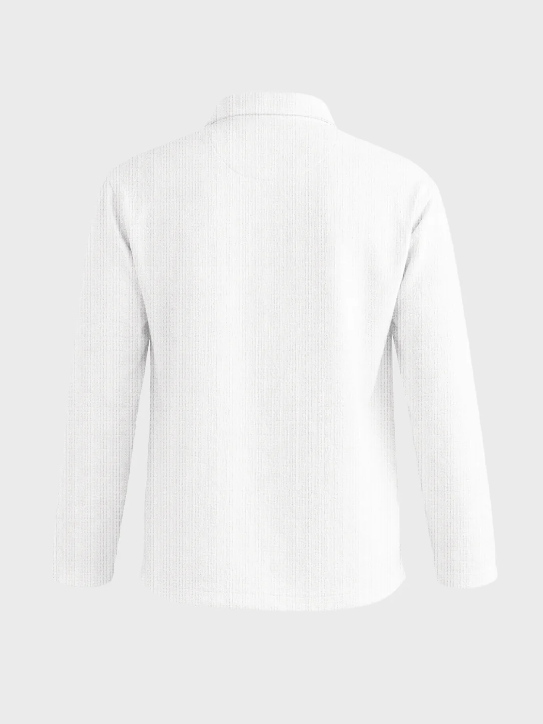 Men's White Relaxed Fit Textured Casual T-Shirts - Image 6