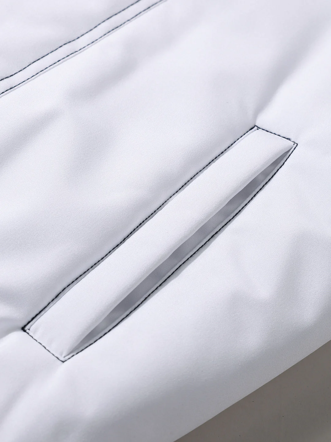 Men's White Relaxed Fit Textured Retro Jacket - Image 5