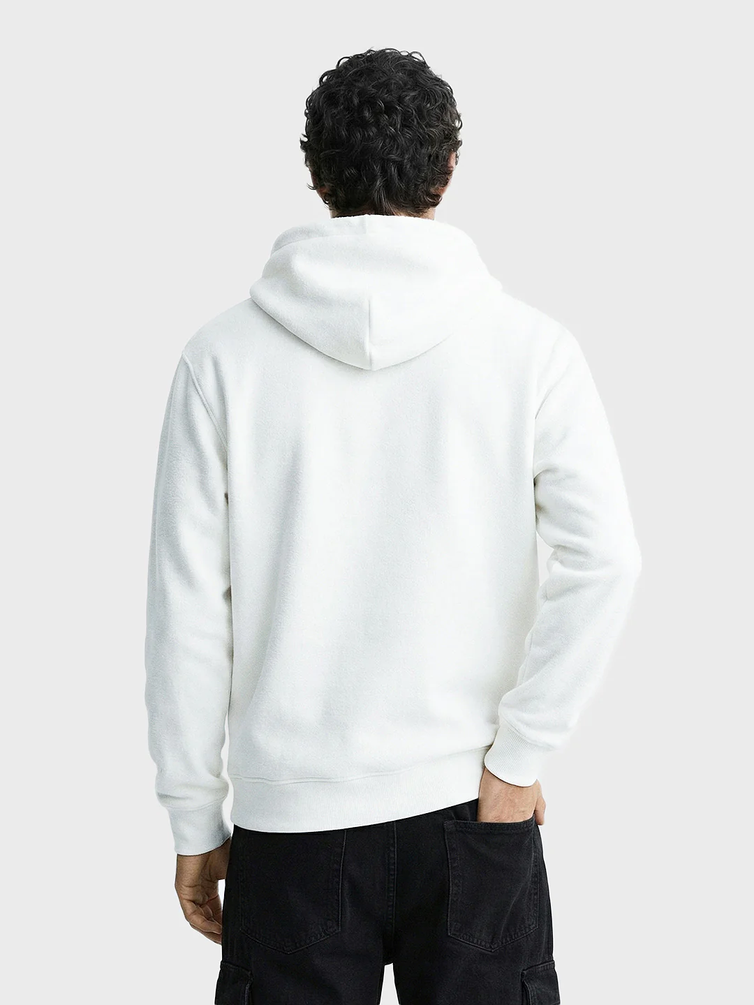 Men's White Relaxed Fit Varsity Casual Sweatshirt - Image 2