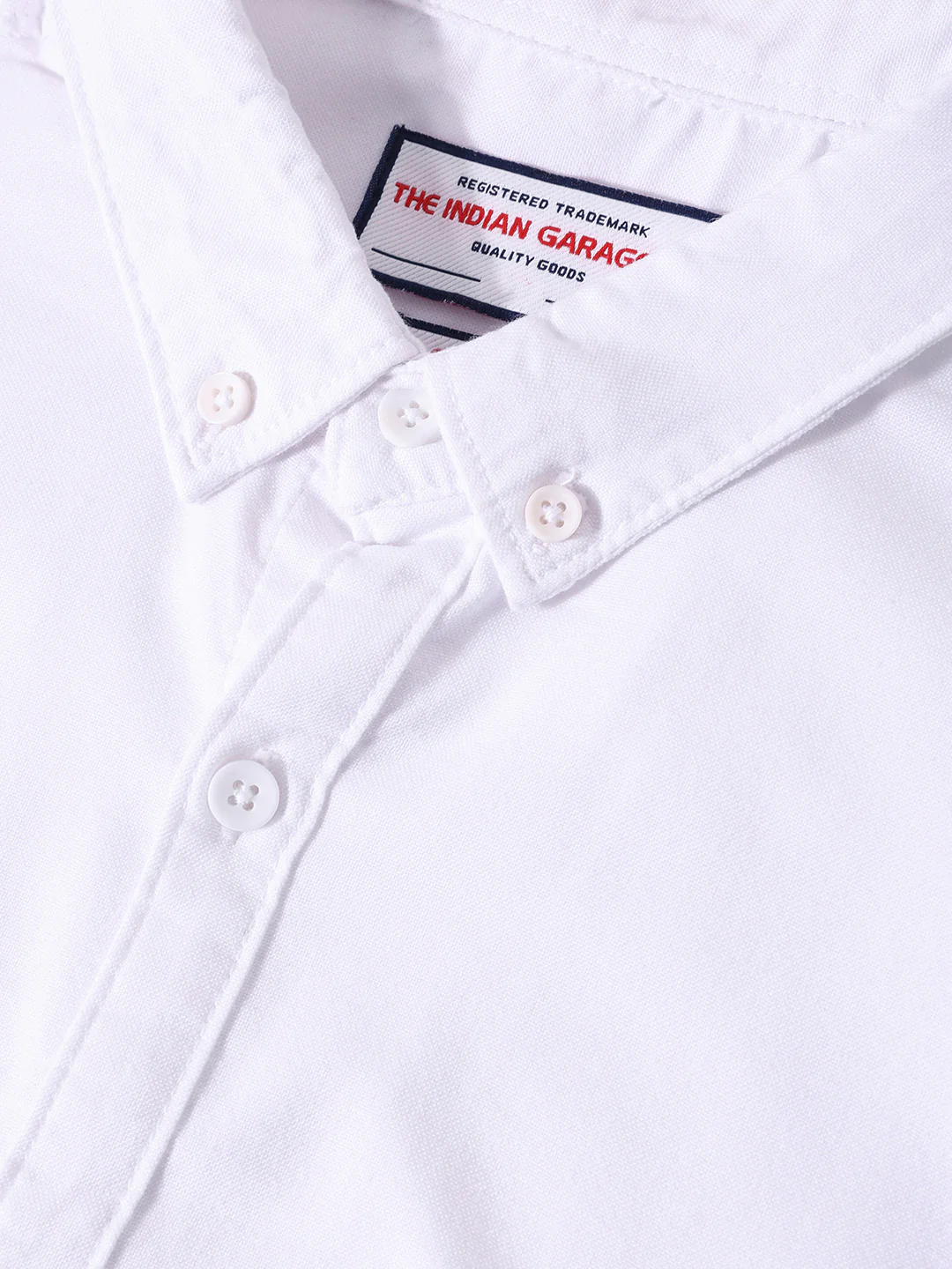 Men's White Slim Fit Embroided Casual  Shirt - Image 6