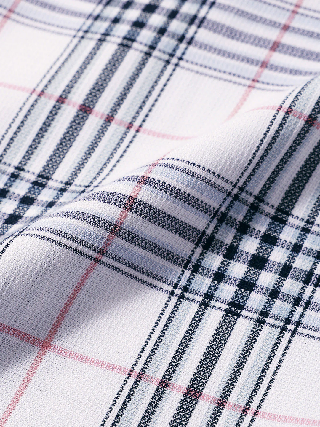 Men's White Slim Fit Checked Casual Shirt - Image 7