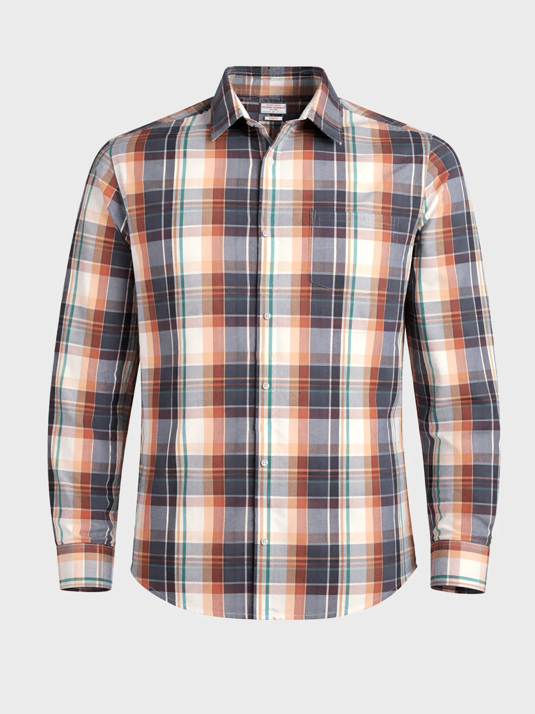 Men's White Slim Fit Checked Casual Shirt - Image 4