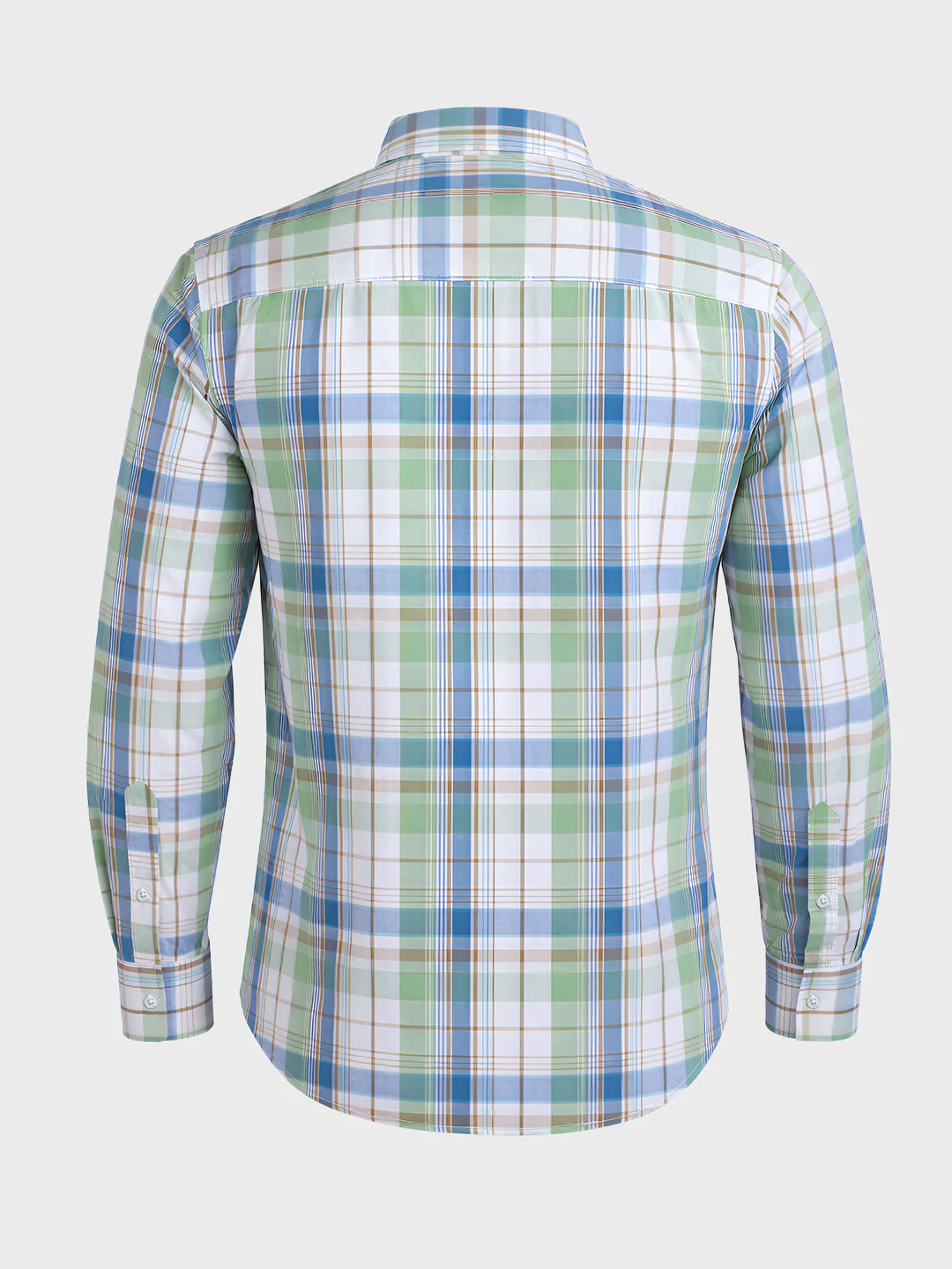Men's White Slim Fit Checked Casual Shirt - Image 5