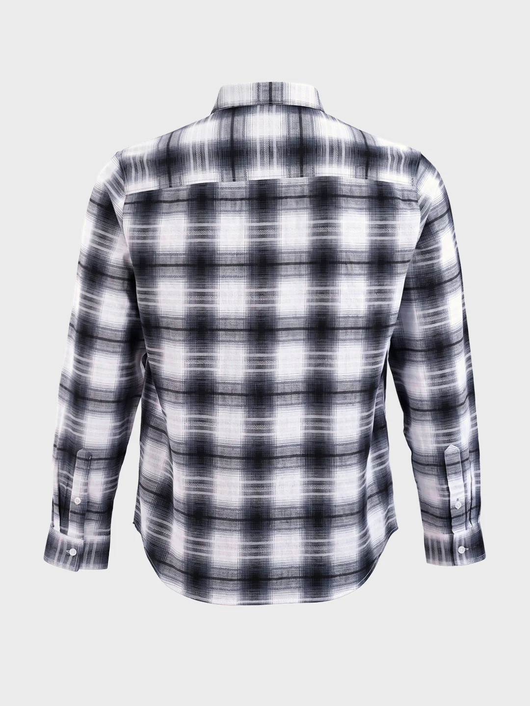 Men's White Slim Fit Checkered Casual Shirt - Image 7