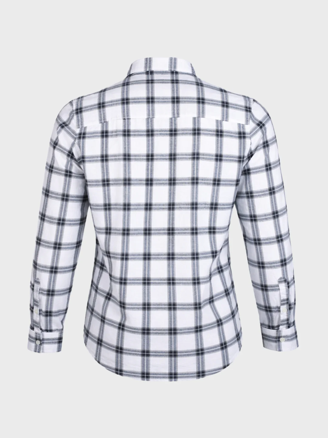 Men's White Slim Fit Checkered Casual Shirts - Image 7