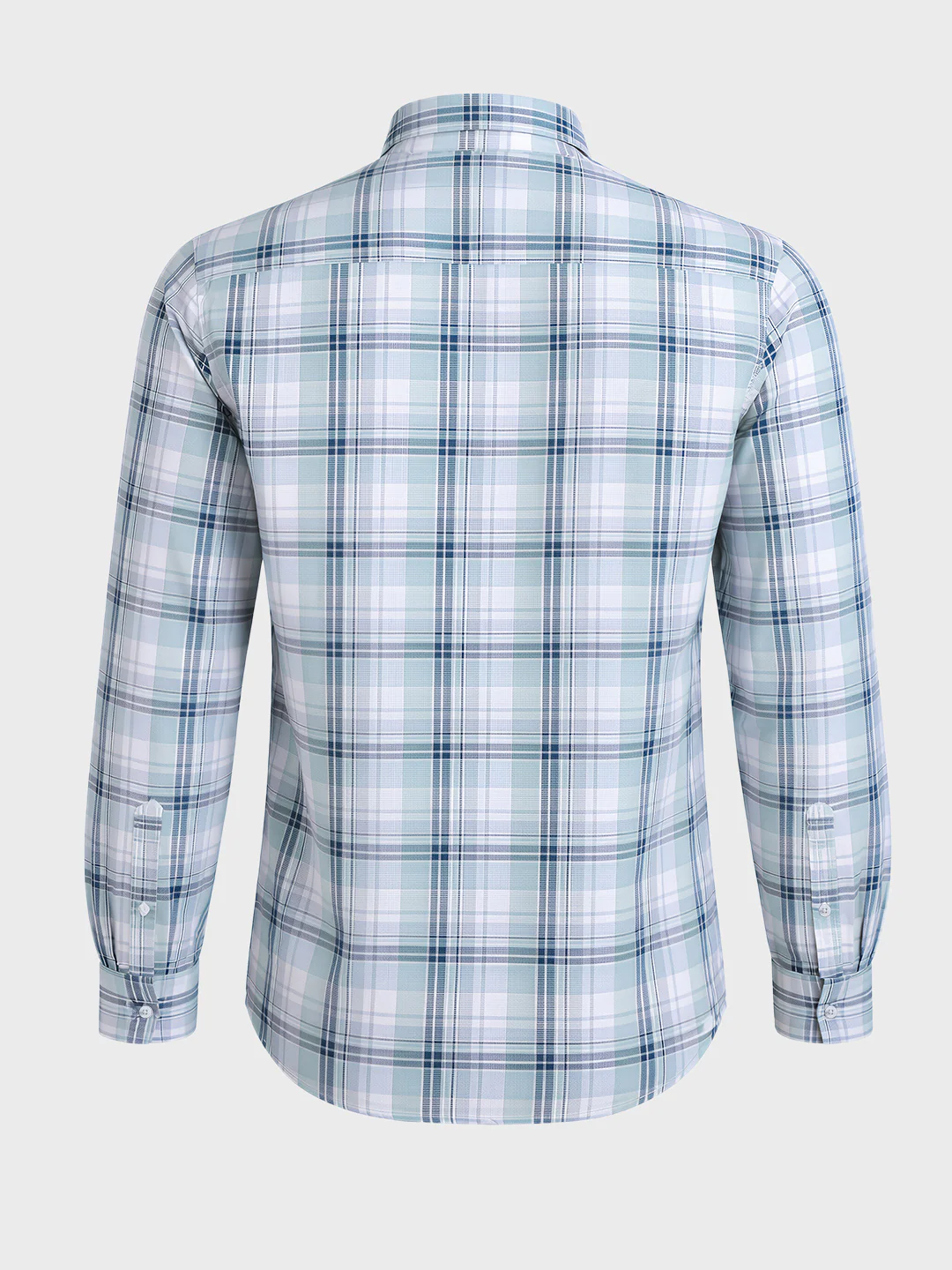 Men's White Slim Fit Checkered Casual Shirts - Image 5