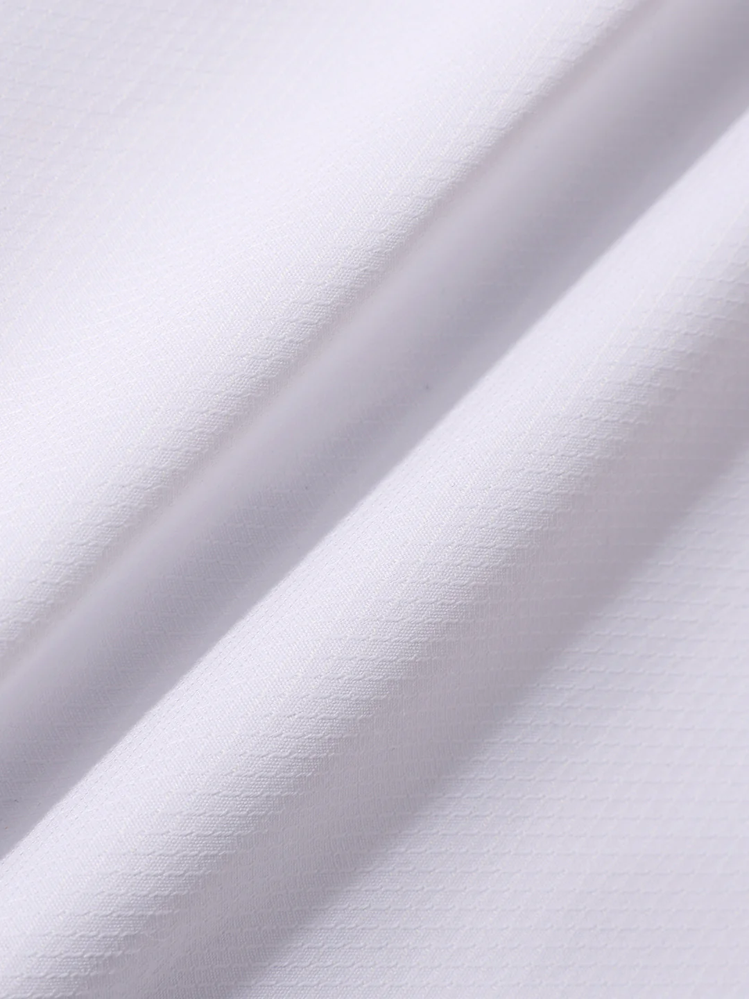 Men's White Slim Fit Geometric Print Formal Shirt - Image 7