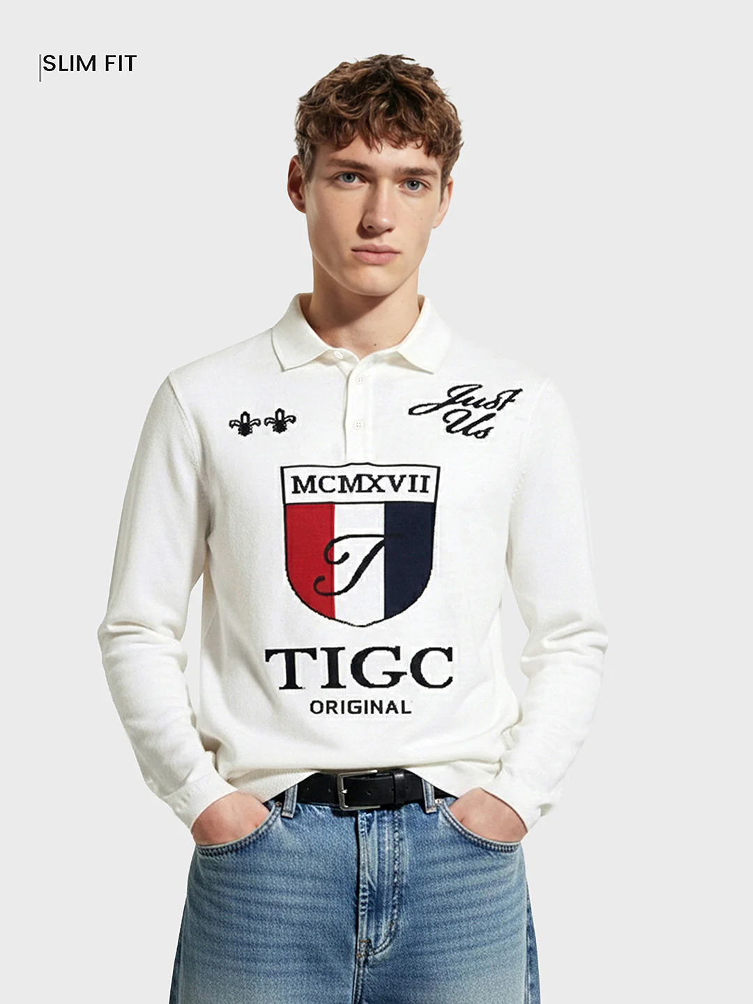 Men's White Slim Fit Graphic Printed Casual T-Shirt - Image 2