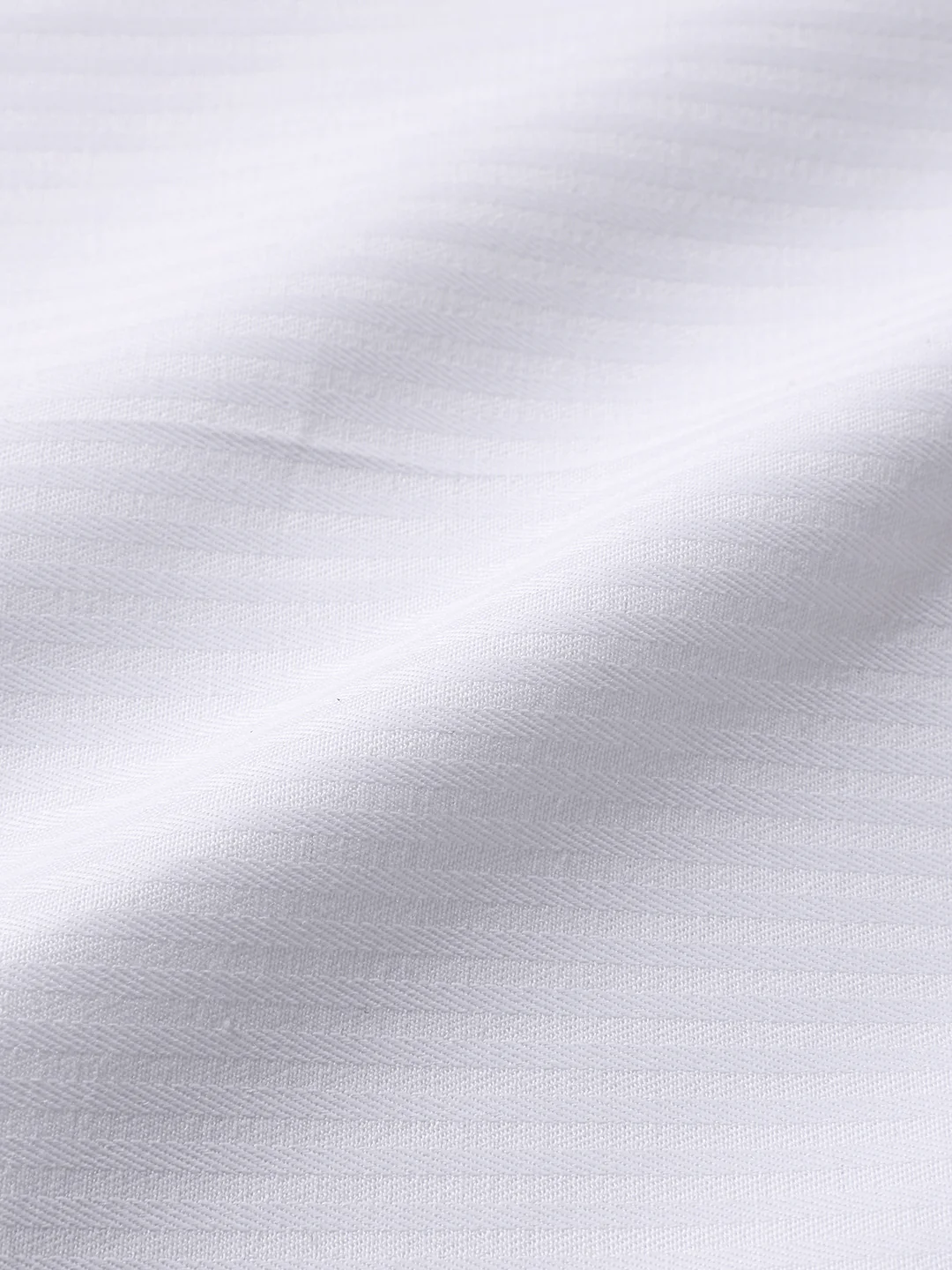 Men's White Slim Fit Pin Stripes Formal Shirt - Image 6