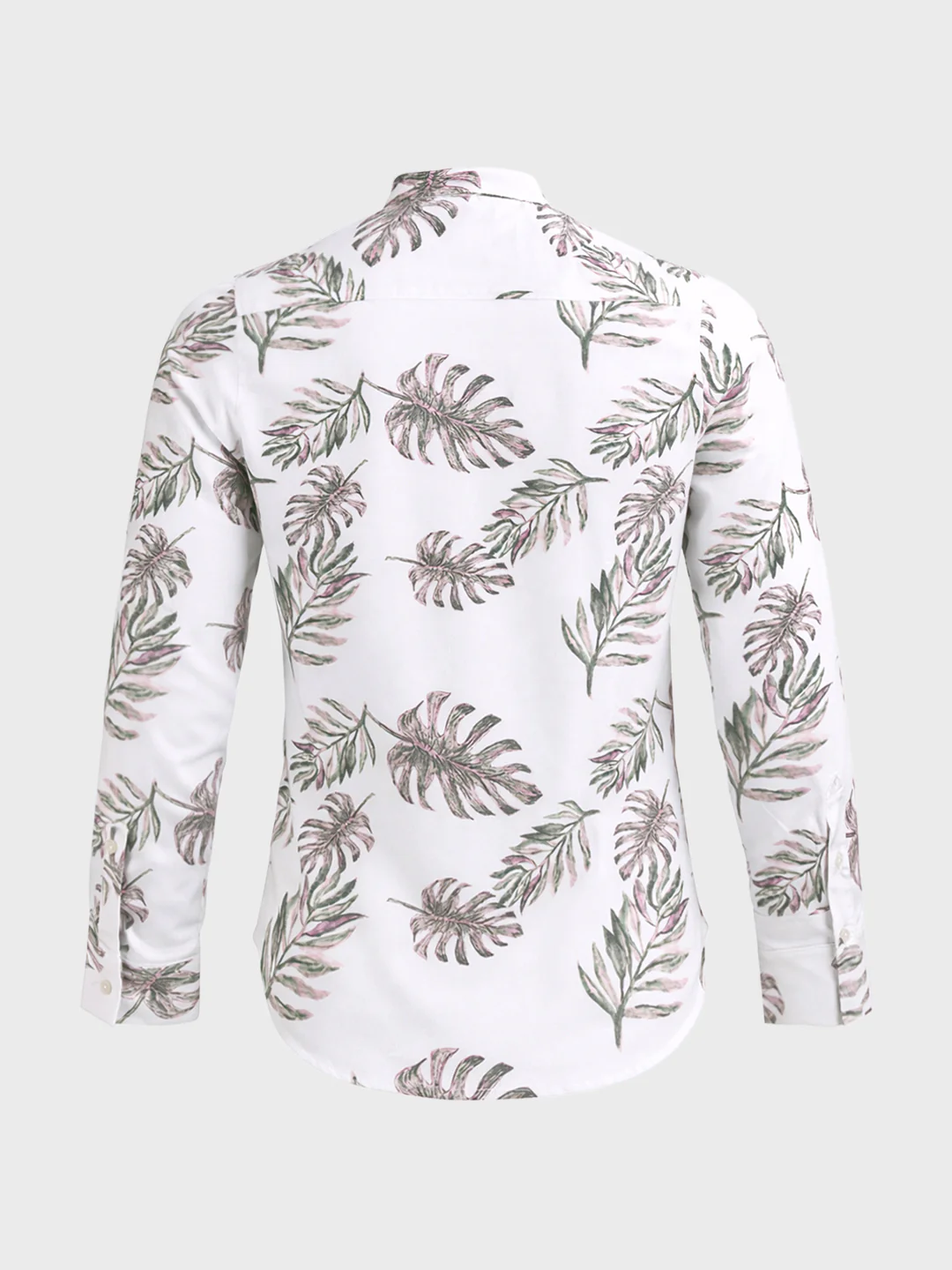 Men's White Slim Fit Printed Casual Shirt - Image 7