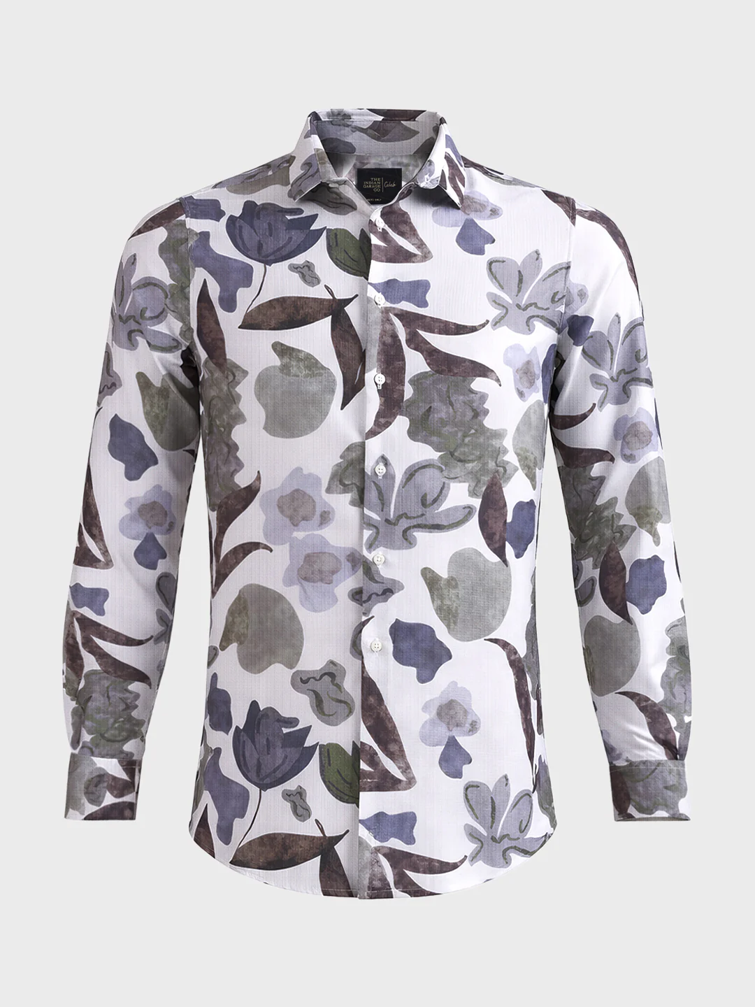 Men's White Slim Fit Printed Casual Shirt - Image 5