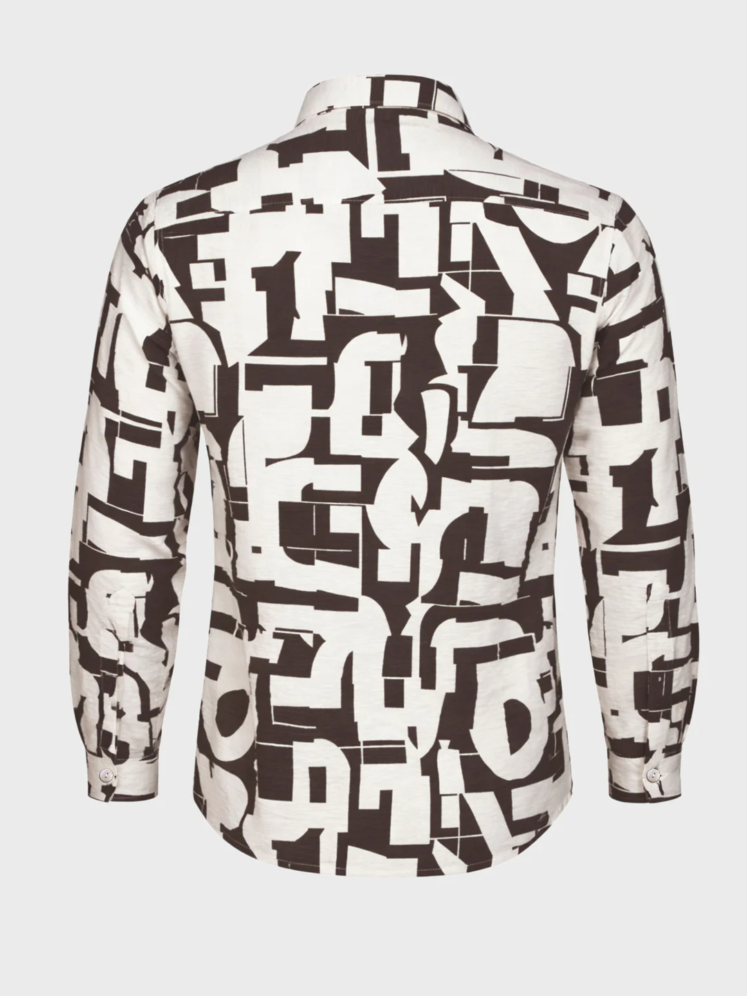 Men's White Slim Fit Printed Casual Shirt - Image 5