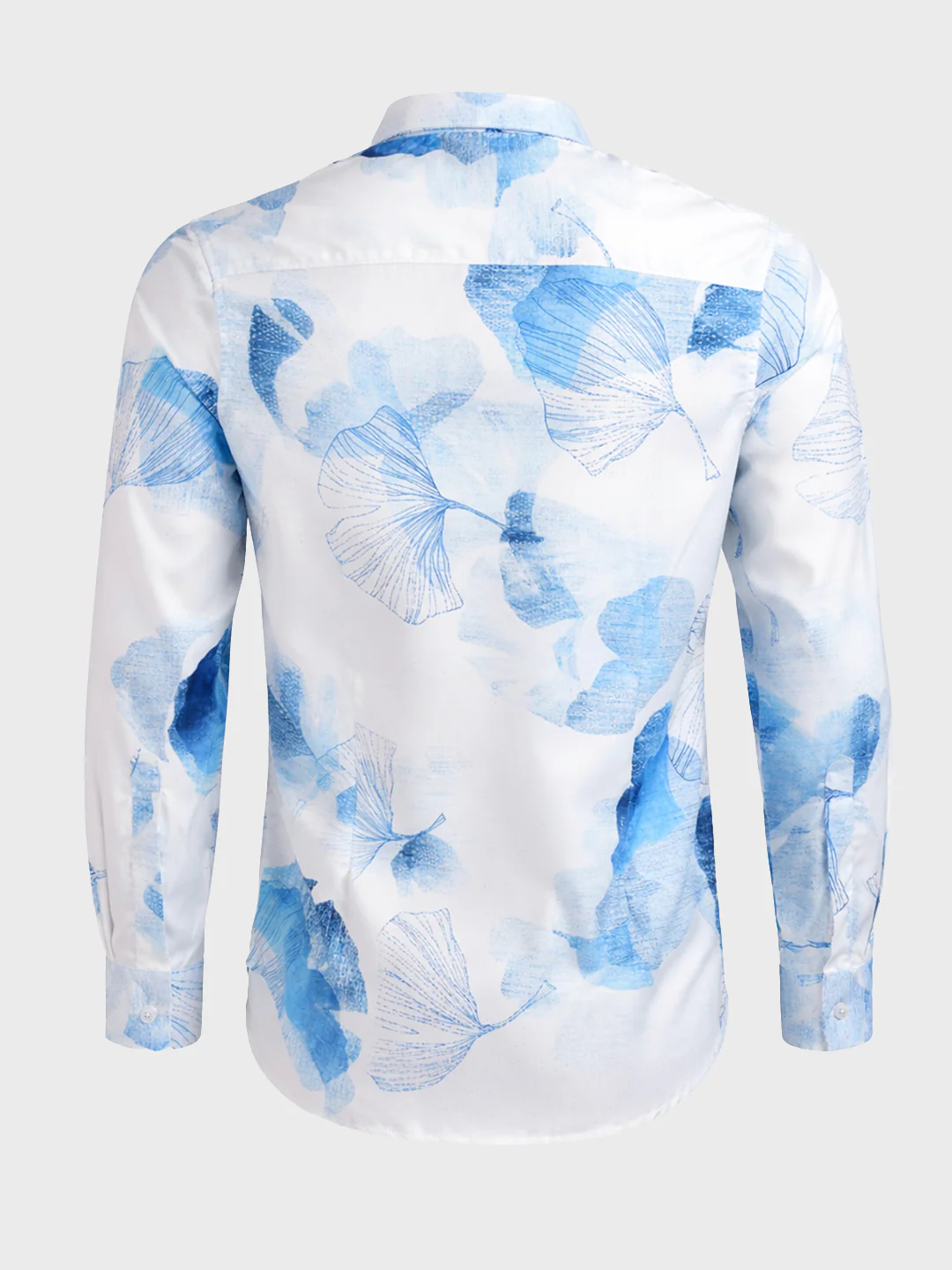 Men's White Slim Fit Printed Party Wear Shirt - Image 5