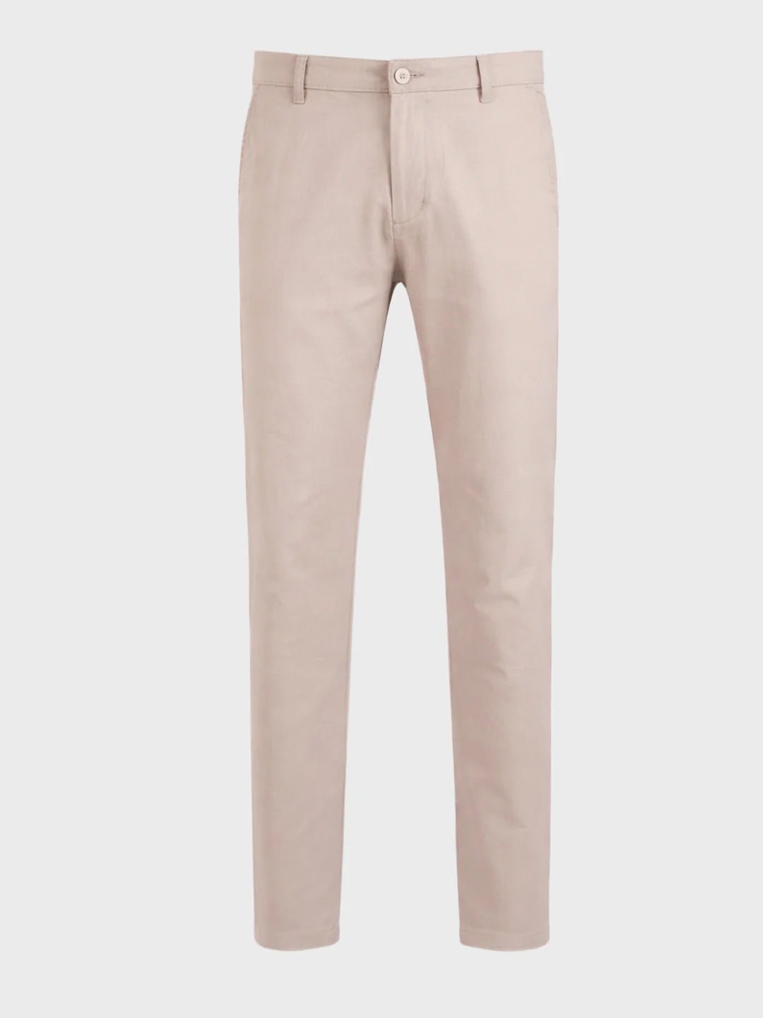 Men's White Slim Fit Solid Casual Chinos - Image 6